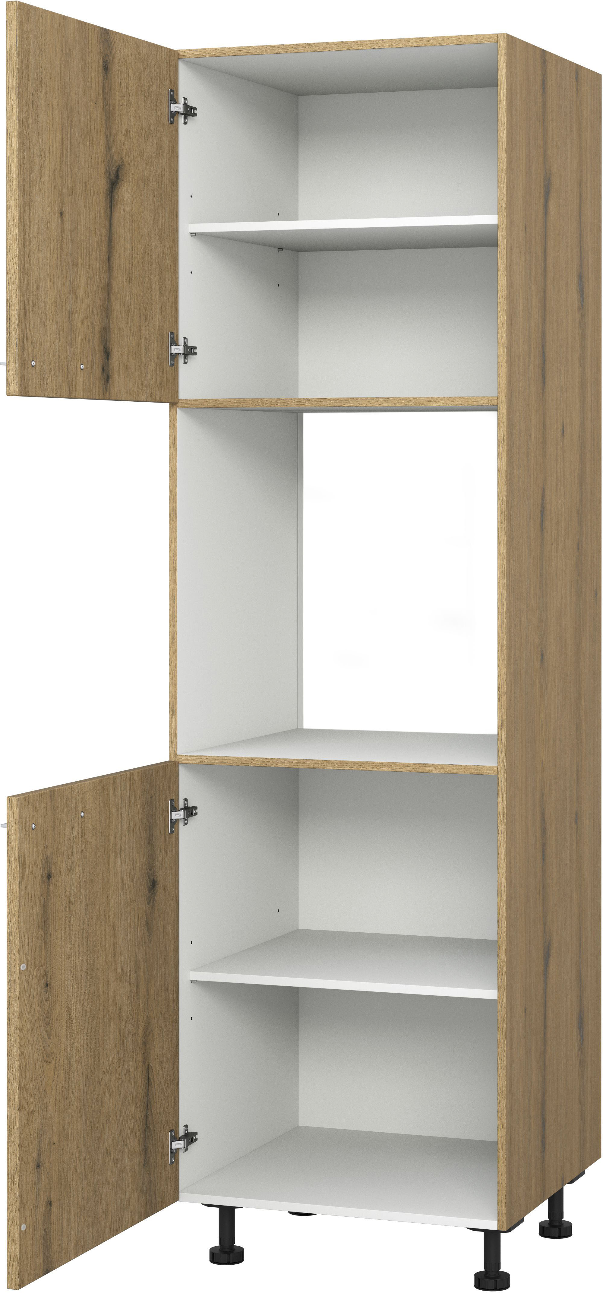 Backofenumbauschrank KOCHSTATION "KS-Trea SB-195-3", braun (eiche astig), B:60cm H:195cm T:56cm, Schränke, mit zwei Türen und zwei Einlegeböden, Höhe 195 cm Image