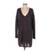 Wilfred Casual Dress - Sweater Dress: Purple Marled Dresses - Women's Size Small