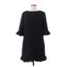 CeCe Casual Dress - Shift Crew Neck Short sleeves: Black Dresses - Women's Size 6