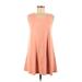 Bishop + Young Casual Dress - Mini Scoop Neck Sleeveless: Pink Solid Dresses - Women's Size Medium