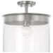 HomePlace Lighting Mason 1 Light Semi-Flush Brushed Nickel