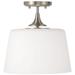 HomePlace Lighting Presley 1 Light Semi-Flush Brushed Nickel