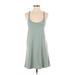 Gap Fit Casual Dress - A-Line Scoop Neck Sleeveless: Gray Print Dresses - Women's Size X-Small