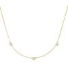 Luigi Merano Collier mit 3 funkelnden Brillanten, Zargenfassung, Gold 585 45 cm Damen
