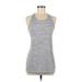 Athleta Active Tank Top: White Print Activewear - Women's Size Small