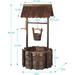 Millwood Pines Cathye Outdoor Wood Wishing Well Wood in Brown | 46.3 H x 22 W x 22 D in | Wayfair 6DA2A23814DF4FE39676B4E3D4C3D019