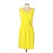 Old Navy Casual Dress Scoop Neck Sleeveless: Yellow Print Dresses - Women's Size Large