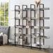 DNUJELOOP 70.88" H x 70.88" W Steel Standard Bookcase in Gray | 70.88 H x 70.88 W x 11.82 D in | Wayfair LEROYPERRYM-WF286176AAG