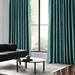 Birch Lane™ Rayne Faux Silk Room Darkening Curtains for Bedroom, Living Room Large Window Single Panel Silk in Green/Blue | 84 H in | Wayfair