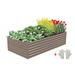 Arlmont & Co. Kymari Galvanized Steel Raised Garden Bed 6 x 3 ft or 8 x 4 ft (1 or 2 Set), Including 8 x 4 x 2 ft Metal in White/Brown | Wayfair
