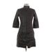 SACADA Casual Dress Turtleneck 3/4 sleeves: Gray Print Dresses - Women's Size 38