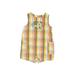 Carter's Short Sleeve Outfit: Yellow Print Tops - Kids Girl's Size 6