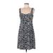 Nanette Lepore Casual Dress - A-Line: Blue Snake Print Dresses - Women's Size 6