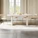 Orren Ellis Evany Dining Table Wood in Brown/White | 29.52 H x 62.99 W x 31.49 D in | Wayfair 8457E52492D94D9B910E5193D85F6348