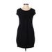 Rebecca Taylor Casual Dress - Mini Scoop Neck Short sleeves: Black Print Dresses - Women's Size Medium