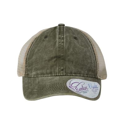 Infinity Her TESS Women's Washed Mesh Back Cap in Olive/Camouflage size Adjustable | Cotton