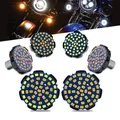 2 pezzi 1156 posteriori 1157 Canbus 2 pollici bianco/ambra Switchback LED indicatori di direzione anteriori lampadine per moto Harley No Hyper Flash