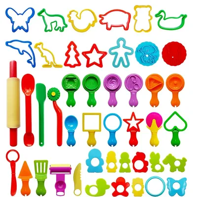 Vari strumenti di pasta di plastica accessori di plastilina giocattoli per bambini stampi per