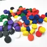 80Pcs 10*5MM pedone circolare rotondo pezzi di gioco in legno pedone colorato/scacchi per gioco da