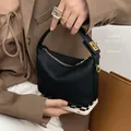 Borsa a tracolla da donna coreana borsa da donna in pelle PU borsa nera borsa a tracolla da donna di