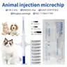 100 confezioni Pet EM4305 Microchip 134.2KHz FDX-B Chip ID animale siringa Microchip animale