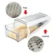 Grattugia per formaggio a 2 lati grattugia per verdure con contenitore custodia in ABS affettatrice per cetrioli di carota taglierina utensili da cucina lame in acciaio