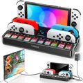 Per Switch Joycon Caricatore Slot per scheda di gioco Switch TV Dock Station con HDMI e porta USB 3.0 per Switch OLED Supporto di ricarica per archiviazione