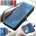 Custodia in pelle Flip per Samsung Galaxy S23 Ultra S22 S21 Plus S20 FE S10 S9 S8 Nota 20 10 9 8 Portafoglio con slot per schede Borsa per goffratura