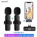 Microfono lavalier wireless con cancellazione del rumore, registrazione audio video, mini microfono per iPhone, Android, Xiaomi, microfono da gioco per trasmissione in diretta