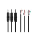 Cavo di riparazione audio fai da te da 2,5 mm 3,5 mm Cavo connettore 2 poli 3 poli Cavo maschio