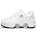 Deform Wheel Double Row Sneakers 4 ruote pattini traspiranti scarpe a rotelle che camminano rullo di