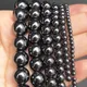 Perline di pietra ematite nera naturale AAA perline sparse rotonde per la creazione di gioielli accessori braccialetto fai da te 2/3/4/6/8/10/12MM 15 "filo