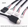 Cavo dati MICRO USB USB maschio a MX1.25/PH2.0/XH2.54/ DuPont 4P cavo terminale touch screen Android