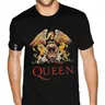 Cool Queen The Classic Queen Crest Logo Queen Rock Music Tshirt Mens Bespoke Gothic Style Anime