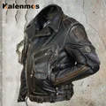 Giacca da uomo in pelle PU primavera autunno Top Slim Streetwear Gothic Moto Biker Punk Outwear Abrigos cappotti da uomo giacche da uomo 2022