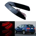 ANGRONG 2X Nero Lente Affumicata LED Paraurti Posteriore Riflettore Freno Luce di Arresto Rosso Per BMW E70 X5 06-13