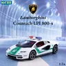 1:24 Lamborghini Countach LPI 800-4 auto della polizia pressofuso in lega di metallo modello di auto