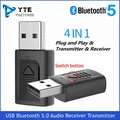 USB Bluetooth 5.0 ricevitore Audio trasmettitore 4 IN 1 Mini Stereo Bluetooth AUX RCA USB 3.5mm Jack