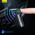 Baseus Car Aux Bluetooth Adapter 3.5mm Jack Audio Bluetooth 5.0 Car Kit ricevitore vivavoce Wireless