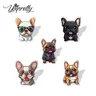 2023 Cartoon Cute French Bulldog Pattern resina acrilica spille epossidiche Bages Icon accessori per