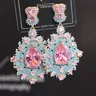 Bilincolor Fashion elegante orecchino rosa e blu per le donne