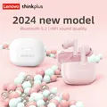Cuffie Lenovo originali al 100% Auricolari Bluetooth 5.3 senza fili Cuffie stereo HiFi con riduzione del rumore Touch Control 250mAH Nuovo