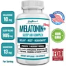 Melatonina Deep Sleep 10mg Sleep Aid-compresse di melatonina per uomini e donne-120 integratori