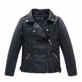 Brand Fashion Classic Girls Boys giacche in pelle da moto nere cappotto per bambini per la primavera