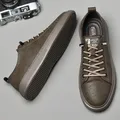 Scarpe Casual da uomo in vera pelle Designer Luxury Brand Lace Up Skateboard Sneakers scarpe da uomo