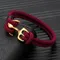 MKENDN Braccialetti di ancoraggio placcati 18K Uomo Doppio filo Corda di sopravvivenza nautica Bracciale Paracord Donna Fibbia sportiva in acciaio inossidabile