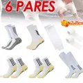 Set da 6 pezzi calzini sportivi da calcio antiscivolo Tennis basket calcio sport coprigambe