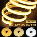 220V COB LED Strip Light 288 LEDs/M 3000K-6000K Soft flessibile Tape Light IP65 impermeabile EU Plug