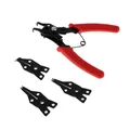 Set di pinze per anelli elastici multifunzionali 4 in 1 Set di utensili manuali per rimozione anelli con morsetto dritto curvo esterno interno