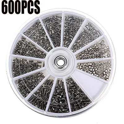 600/1000 pezzi 12 tipi di piccole viti in acciaio inossidabile assortimento di dadi elettronici per